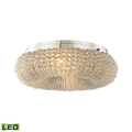 Elk Lighting Crystal Ring 4-Lght Semi Flsh Chrme w/Clr Crystal Beads -Incl LED Blbs 45290/4-LED